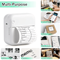 Miniatyrbilde 2 av 5: Lomme Bluetooth Termisk Skriver - Bærbar Mini Trådløs Skriver for Etiketter og Kvitteringer, Kompatibel med Android og iOS Smarttelefoner