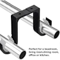 Miniatyrbilde 2 av 5: Gardinstangfeste Veggmontert Dobbel Feste Gardinstang Tak Rustsikker Aluminiumlegering Egnet Stang Svart 2 stk