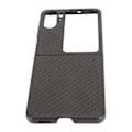 Miniatyrbilde 5 av 8: Carbon Fiber Texture Folding Phone Protective Case Mobiltelefonbeskyttelsesdeksel for Oppo Find N2 Flip Black
