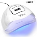 Pikkukuva 1 / 5: Ammattikäyttöön tarkoitettu UV LED -kynsilamppu 45 LEDillä, nopeasti kuivuva kynsipuuteri, 4 ajastinasetusta, UV-kynsilamppu X5-MAX AU