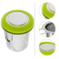 Miniatyrbillede 4 af 5: Sammenklappelig Teinfuser i Rustfrit Stål med Fint Masket Filter til Løse Blade Te og Kaffe Grøn Farve
