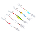 Miniatyrbilde 8 av 8: 5 stk 10g jigg fiskelokk Metall Jig agn kunstig sluk med fjærkroker fiskeutstyr for bass