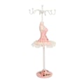 Miniatyrbilde 4 av 8: Øredobber Halskjede Prinsessekjole Stativ Display Resin Menneskelig Modell Smykkearrangør Rosa