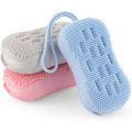 Miniatyrbild 1 av 5: 3-pack Dubbelsidig Silikon Kroppsskrubb Badborste för Djuprengöring, Exfoliering, Supermjuk Si