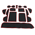 Miniatyrbild 8 av 8: 13PCS Center Console Liner Mats Set 3D Textur Anti Slip Repor för RAV4 2019‑2021