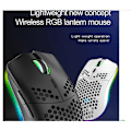 Miniatyrbillede 4 af 5: 65g (2.29oz) Trådløs Letvægts Gaming Mus Med 3200dpi, RGB Baggrundsbelysning Og 7 Programmerbare Knapper, Gaming Optisk Mus Med Honeycomb Skal