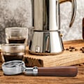 Miniatyrbilde 2 av 4: 58 mm kaffemaskinfilterbrakett i rustfritt stål, bunnløst håndtak