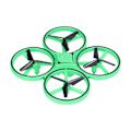 Miniatyrbilde 3 av 8: RC Mini Drone Gravity Sensor LED Light Quadcopter Barnelek med Dual Remote Control WatchGreen