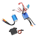Miniatyrbillede 3 af 8: 2435 4500KV børsteløs motor 25A ESC 2,2 kg metal servo sæt til Traxxas til HSP til Wltoys 1/16 1/18 RC biler