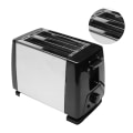 Miniatyrbilde 2 av 8: Svart 2 skiver ekstra bredt spor brødrister full automatisk sandwichmaskin multifunksjonell frokostmaskin EU 220V