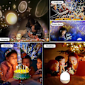 Miniatyrbillede 2 af 5: Baby Projektor Natlampe, 360 Rotation, 8 Sange, 6 Projektionsfilm