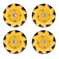 Pikkukuva 8 / 8: Mecanum Wheel Smart Robot Auton osien tarvikkeet OmniDirectional DIY -lelukomponentit 48mm (2 paria)