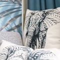 Miniatyrbild 5 av 5: Elephant Pattern Örngott för 45 x 45 cm Hemmakontorskuddar
