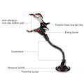 Miniatyrbillede 3 af 3: Universal 360° justerbar svanehals bilholder vuggeholder stand multifunktionel mobiltelefon sugekop beslag