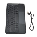 Miniatyrbild 8 av 8: Trådlöst tangentbord Multi Touch Sensitive Operation Litet bärbart uppladdningsbart tangentbord för IOS TabletBlack