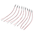 Miniatyrbilde 6 av 8: 10 stk lysdioder 5mm forhåndskablede elektroniske LED-lysdioder for dekorasjon 5-12V hvitt lys