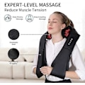 Pikkukuva 2 / 5: Niska-hartiahierontalaite, selkä, hartiat, shiatsu-hierontalaite, syväkudoshieronta 3D-vaivauksella auttaa rentouttamaan lihaksia kotona ja autossa, mukava lahja
