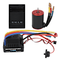 Pikkukuva 1 / 8: 60A harjaton ESC ohjelmointikortilla 2300kv harjaton moottori 4mm banaaniplugilla 1/10 1/8 RC autolle