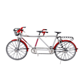 Miniatyrbild 5 av 8: Tandem Mini Cykelmodell Hög Simulering Utsökta Detaljer Legering Cykelmodell för Hemmakontor Skrivbordsdekorationer Gåvor