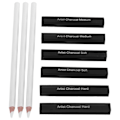 Miniatyrbilde 4 av 8: Hvit kullblyanter Karbontegning for Art Student Sketch Painting Accessories