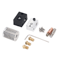 Miniatyrbillede 5 af 8: 3D-printer Hotend-kit 0,4 mm messingdyse aluminiumvarmeblok bimetallisk hals Hot End-dele til V6