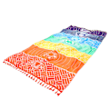 Miniatyrbild 3 av 7: Regnbågsstrandhandduk Flerfärgad Turkisk badhandduk Färgglad Polyester Yogamatta