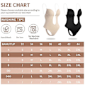 Miniatyrbilde 4 av 4: Dyp V-hals, stroppeløs, ryggløs body-shapewear for kvinner - Svart