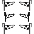 Miniatyrbillede 1 af 5: 6 stk. Bikube Rammeholder, Rammeholder Bikube Stativ til Honninghøst & Inspektion, Bikube Ramme Støttebeslag