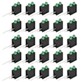 Miniatyrbillede 3 af 8: 100 stk 3 mm lysholder dobbelt hul LED diodelampe med base Industrielt indikator tilbehør Grønt lys