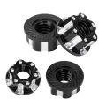 Miniatyrbilde 8 av 8: 4 stk M4 utskjæringssekskantmuttere aluminiumslegering Passer til HSP Sakura D3 D4 1/10 RC CarBlack