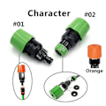 Miniatyrbillede 3 af 5: Universal Vandhane til Havevandsslange Adapter - 2 Styk (Grøn/Orange)