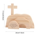 Miniatyrbild 2 av 8: Scen för påskuppståndelse Träprydnader för hemmabordet Jesus julkrubba Dekorationer Kristen figurin prydnad