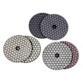 Miniatyrbilde 4 av 5: 6 stk. 100 mm tørre 4-tommers diamantpoleringsputer for stein