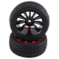 Pikkukuva 2 / 5: 4 kpl 12 mm Hex-vanteen reunat ja OD 2,59 tuuman kumirenkaat, D