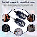 Miniatyrbild 5 av 5: Trådlöst gitarrsystem USB Uppladdningsbar Gitarrsändare Mottagare, A