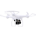 Miniatyrbild 3 av 8: F68 Drönare En Knapp Returfunktion RC Quadcopter 2000mah Lång Batteritid Standardversion Vit