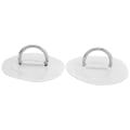 Miniatyrbillede 3 af 8: 2 stk. oppustelig båd kajak D-ring pude patch PVC marine rustfrit stål fast spænde (hvid)