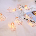 Miniatyrbild 4 av 5: Twinkle Star 10 LED Geometriska Strängljus Batteridrivna Varmvita Roséguld Dekoration för Inomhus Bröllop Fester Sovrum