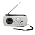 Miniatyrbild 4 av 8: Solardriven handvevsradio multifunktionell uppladdningsbar nödradio med ficklampsfunktion för utomhuscamping vandring vit