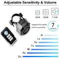 Miniatyrbilde 5 av 5: Trådløs sykkelalarm - USB-oppladbar, antityveribrasjonsalarm, 110 dB volum, justerbar sensor - Fjernkontroll inkludert