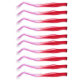 Miniatyrbilde 6 av 8: 10 stk farget klips i hårpynt Gradient Langt rett syntetisk hårforlenger hårstykke for Cosplay Party Mørk Rød Gradient Lilla