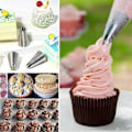 Miniatyrbillede 3 af 4: 3 Tyller - 1M 2D 2F Store Tyllespidser, Rustfrit Stål Kagedekorationsspidser til Glasur, Cupcakes.