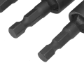 Miniatyrbillede 7 af 7: 360 graders roterbart sort borestiksæt - 3 stk metal sekskantskaft slagdriveradapter