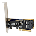 Miniatyrbillede 4 af 8: PCIE X8 til U.2 Adapter-kort Dual Port SFF 8643 Mini SAS HD 36Pin PCIE Adapter-kort til konventionel stationær computer