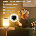 Miniatyrbillede 2 af 4: LED Sengelampe Touch Dæmpbar, Bordlampe Batteridrevet 8 Farver Tw -CNJR