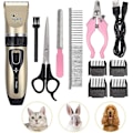 Miniatyrbillede 1 af 5: Clipper Trimmer Hunde Kat Hårklipper Professionel Dyrehårstrimmer Kæledyrstrimmer Med 4 Begrænsningskamme