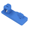 Miniatyrbilde 2 av 8: 3 i 1 Silikon Ladestasjon Stativ Skrivebords Ladestasjon for IPhone 11 Pro for IOS Watch 6 Blå