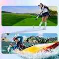 Miniatyrbillede 4 af 5: Til 3 VR Golf Spil Controller Håndtag Hvid