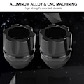 Miniatyrbilde 2 av 8: 2 stk Universal Aluminiumlegering CNC Motorsykkel Frontgaffel Antikollisjonsglidebryter (Svart)