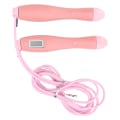 Miniatyrbillede 4 af 8: Jump Rope Intelligent Counting Justerbar længde stålwire til fitness træningstræning Pink